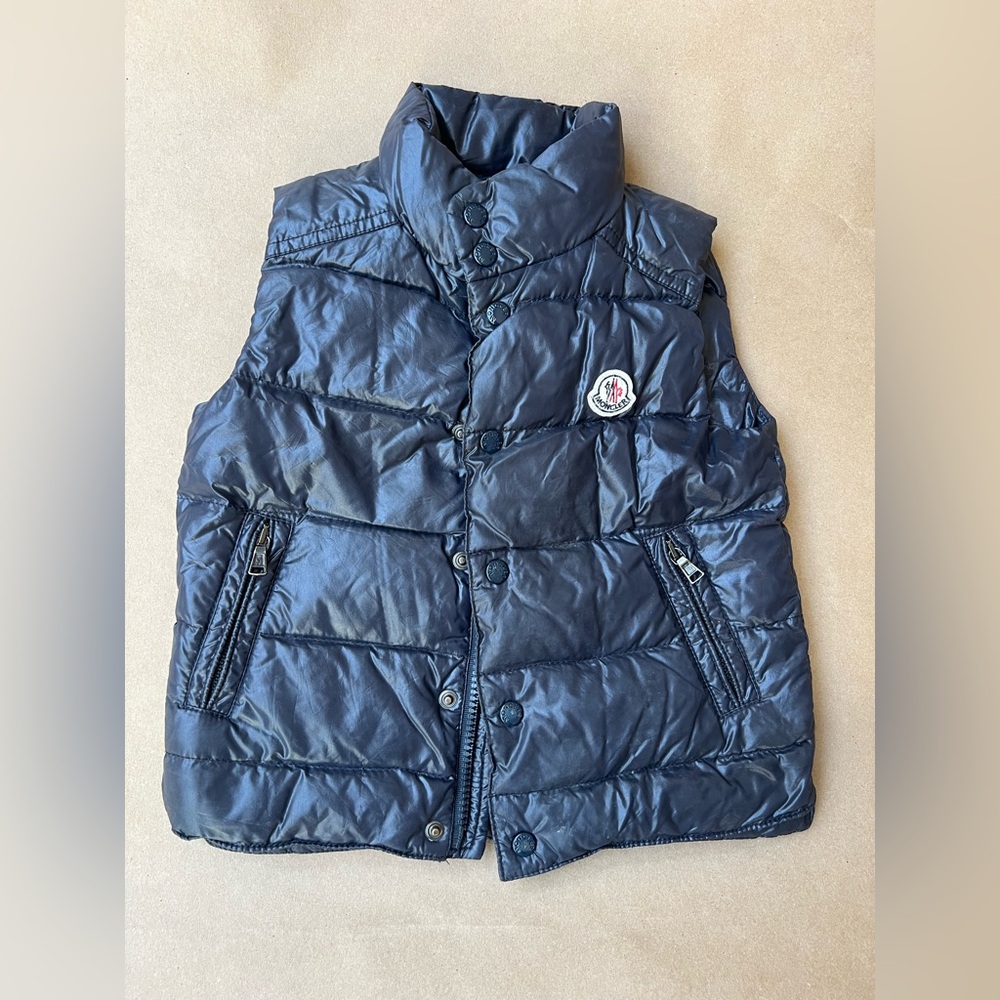Moncler Baby‎ Bernard Down Dark Blue Quilted Vest, 2T